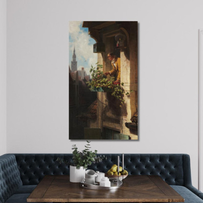 La Soffitta Io Carl Spitzweg csp60 quadro stampato su tela