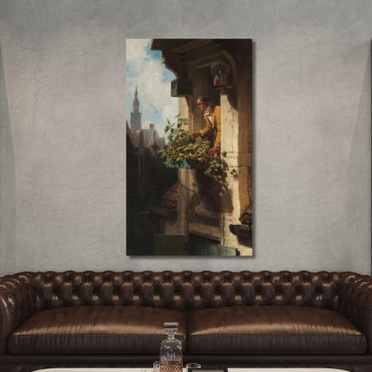 La Soffitta Io Carl Spitzweg csp60 quadro stampato su tela