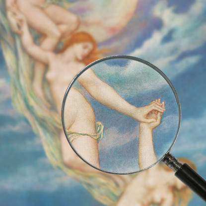 Raggi Di Luna Che Si Tuffano Nel Mare Evelyn De Morgan emg22 quadro stampato su tela