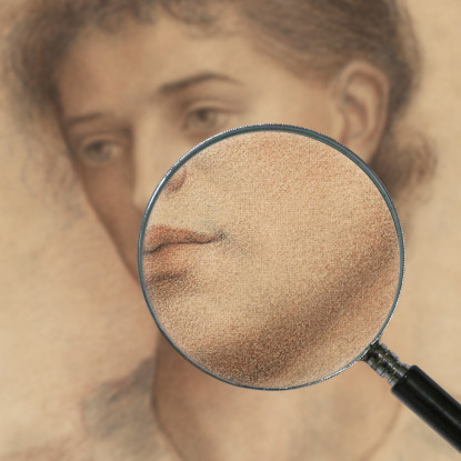 Testa Ritratto Di Donna Evelyn De Morgan emg26 quadro stampato su tela