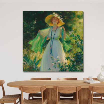 Sentiero Dei Fiori Charles Courtney Curran ccc20 quadro stampato su tela
