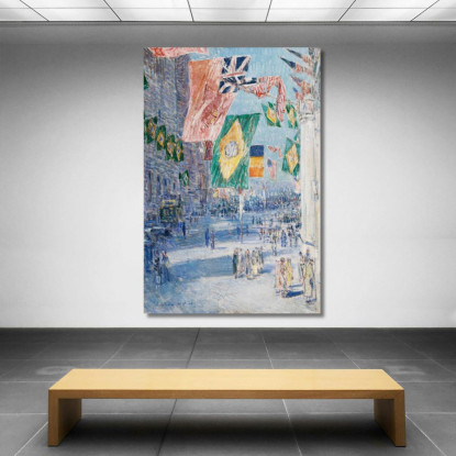 Viale Degli Alleati Brasile Belgio Childe Hassam chs6 quadro stampato su tela