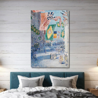 Viale Degli Alleati Brasile Belgio Childe Hassam chs6 quadro stampato su tela