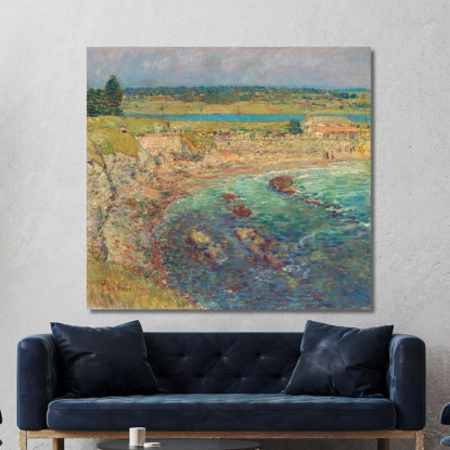 Spiaggia Di Bailey'S Newport Rhode Island Childe Hassam chs8 quadro stampato su tela