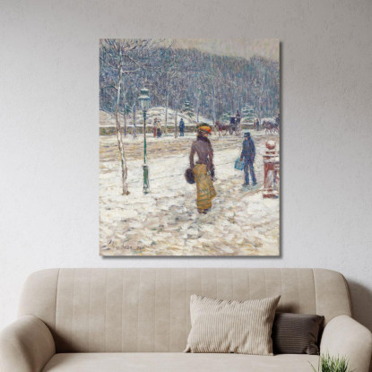 Strada Di New York Childe Hassam chs43 quadro stampato su tela