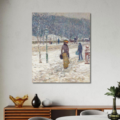 Strada Di New York Childe Hassam chs43 quadro stampato su tela