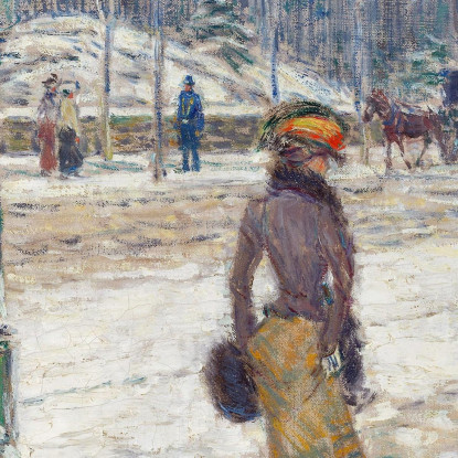 Strada Di New York Childe Hassam chs43 quadro stampato su tela