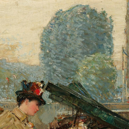 Lungomare St. Michel Childe Hassam chs56 quadro stampato su tela