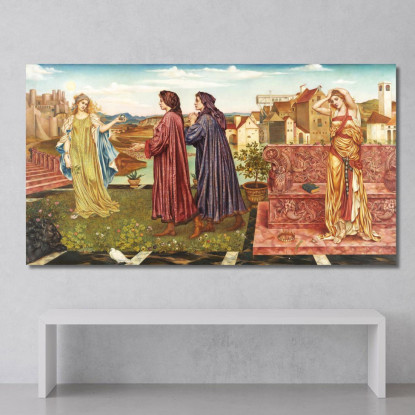 Il Giardino Delle Opportunità Evelyn De Morgan emg39 quadro stampato su tela