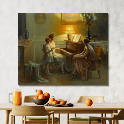 Al Pianoforte Delphin Enjolras dej7 quadro stampato su tela