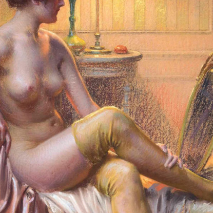 Toilette Dalla Lampada Delphin Enjolras dej17 quadro stampato su tela