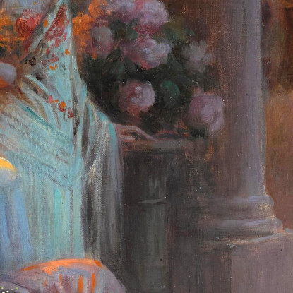 La Sera Sulla Terrazza Delphin Enjolras dej22 quadro stampato su tela