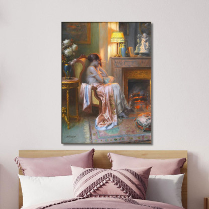 Pensieroso Delphin Enjolras dej29 quadro stampato su tela