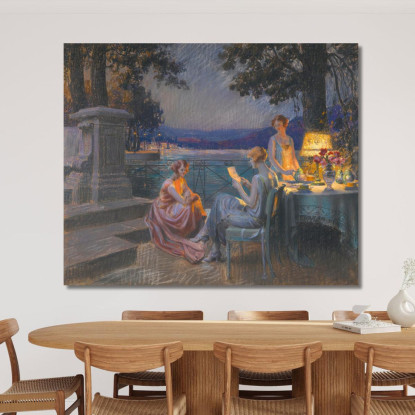 Sulla Terrazza Delphin Enjolras dej34 quadro stampato su tela