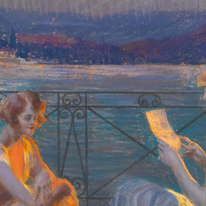 Sulla Terrazza Delphin Enjolras dej34 quadro stampato su tela