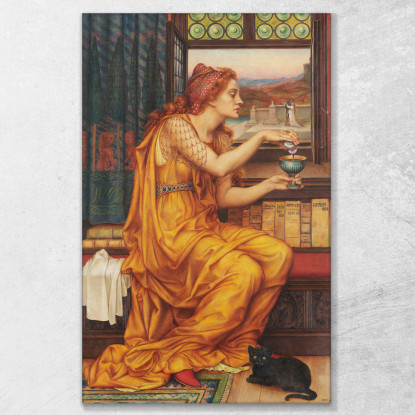 La Pozione D'Amore Evelyn De Morgan emg46 quadro stampato su tela