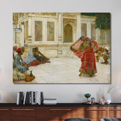 Ragazza Danzante India Edwin Lord Weeks elw13 quadro stampato su tela
