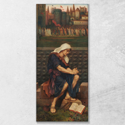 Il Povero Uomo Che Salvò La Città Evelyn De Morgan emg48 quadro stampato su tela