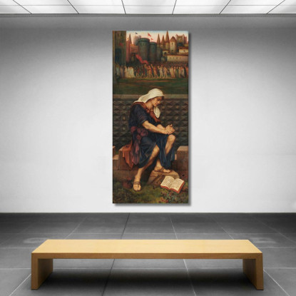 Il Povero Uomo Che Salvò La Città Evelyn De Morgan emg48 quadro stampato su tela
