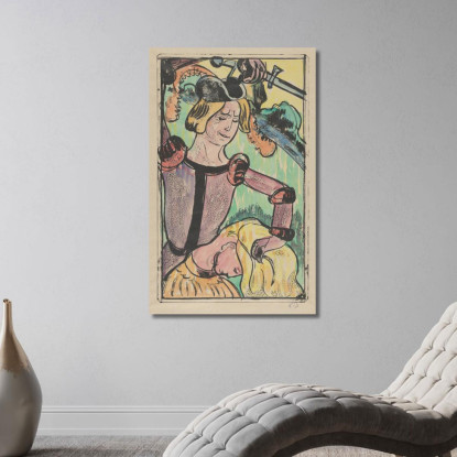 La Prende Per I Suoi Lunghi E Bellissimi Capelli La Moglie Infedele 2 Emile Bernard ebr19 quadro stampato su tela