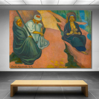 Giovane Donna Che Allatta La Fuga In Egitto Emile Bernard ebr22 quadro stampato su tela