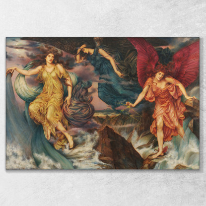 Gli Spiriti Della Tempesta Evelyn De Morgan emg54 quadro stampato su tela