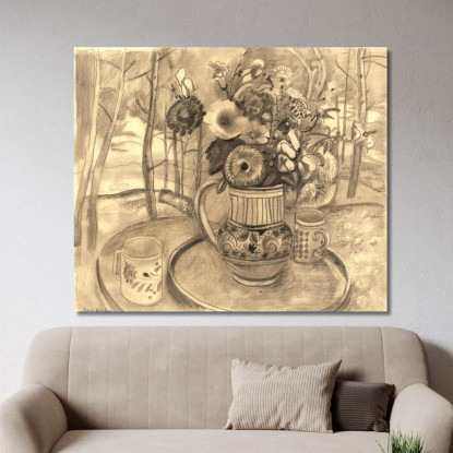 Brocca Di Fiori Frances Hodgkins fhd17 quadro stampato su tela
