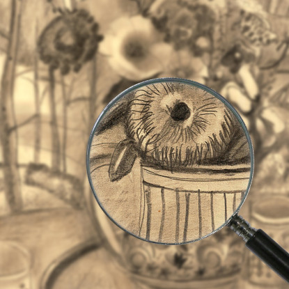 Brocca Di Fiori Frances Hodgkins fhd17 quadro stampato su tela