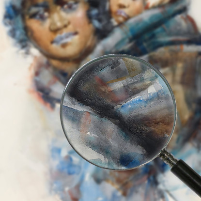 Donna E Bambino Maori Frances Hodgkins fhd18 quadro stampato su tela