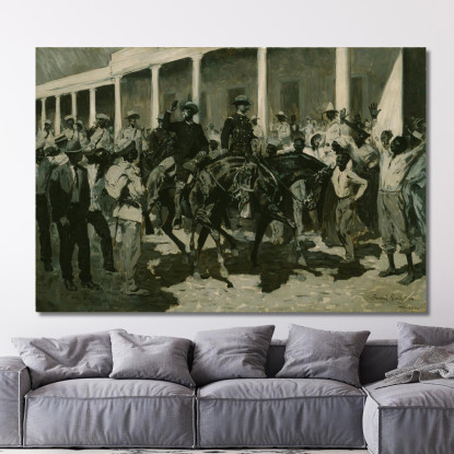 Il Ritorno Di Gomez All'Avana Frederic Remington frm57 quadro stampato su tela