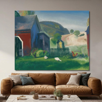 Cortile E Polli George Wesley Bellows gwb4 quadro stampato su tela