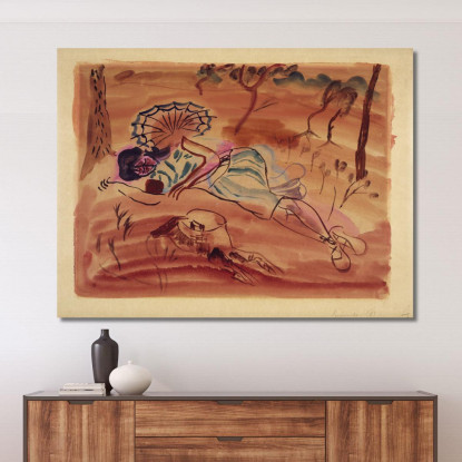 Pinete Sotto I Pini Frances Hodgkins fhd21 quadro stampato su tela