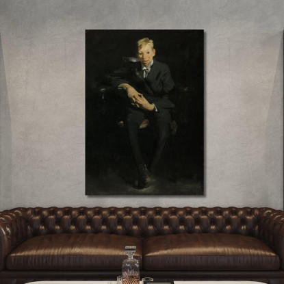 Frankie Il Ragazzo Dell'Organo George Wesley Bellows gwb21 quadro stampato su tela