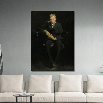 Frankie Il Ragazzo Dell'Organo George Wesley Bellows gwb21 quadro stampato su tela