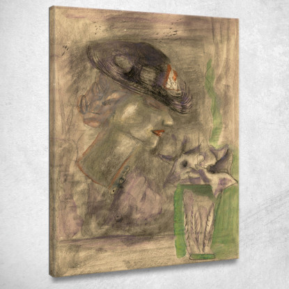 Ritratto Della Signora Elisabeth Curtis Frances Hodgkins fhd23 quadro stampato su tela