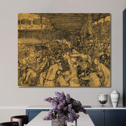 Uccidi L'Arbitro George Wesley Bellows gwb27 quadro stampato su tela