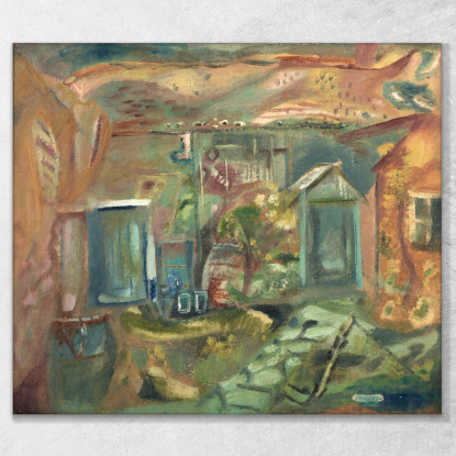 Cortile Di Purbeck Nel Primo Pomeriggio Frances Hodgkins fhd24 quadro stampato su tela
