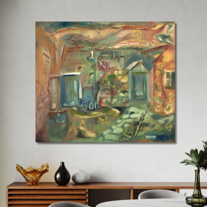 Cortile Di Purbeck Nel Primo Pomeriggio Frances Hodgkins fhd24 quadro stampato su tela