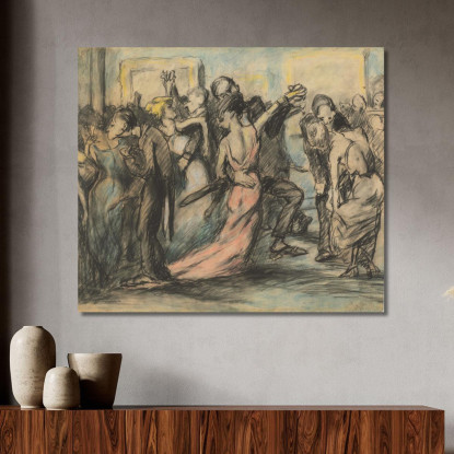 Ballo Della Società Verso George Wesley Bellows gwb55 quadro stampato su tela