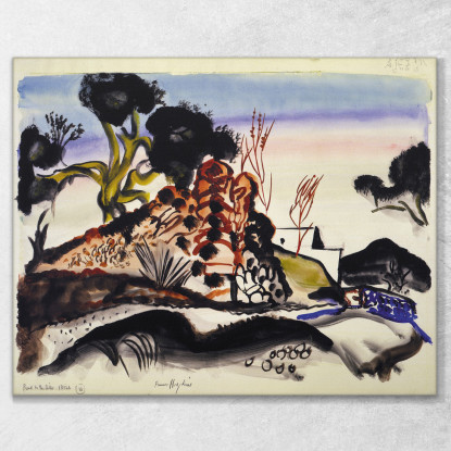 Strada Verso Le Colline Ibiza Frances Hodgkins fhd27 quadro stampato su tela