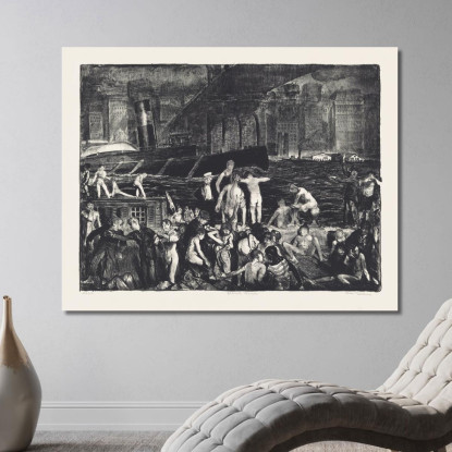 Spiaggia Di Scheggia George Wesley Bellows gwb56 quadro stampato su tela