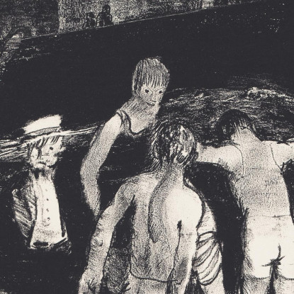 Spiaggia Di Scheggia George Wesley Bellows gwb56 quadro stampato su tela