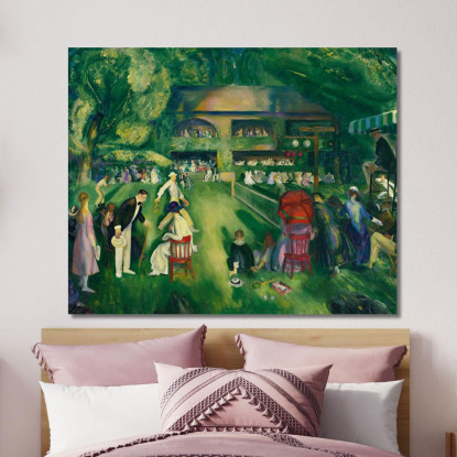 Tennis A Newport George Wesley Bellows gwb58 quadro stampato su tela