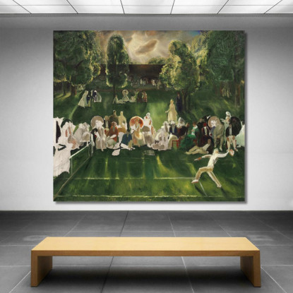 Torneo Di Tennis George Wesley Bellows gwb59 quadro stampato su tela