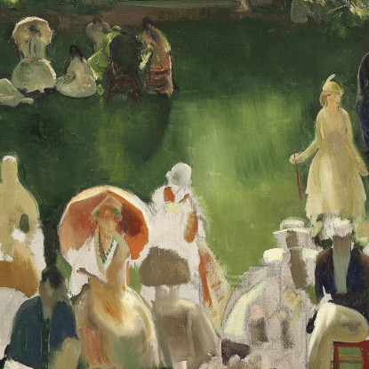 Torneo Di Tennis George Wesley Bellows gwb59 quadro stampato su tela