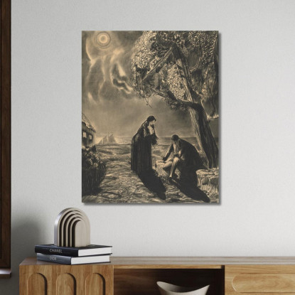 La Strega E Il Giovane George Wesley Bellows gwb64 quadro stampato su tela