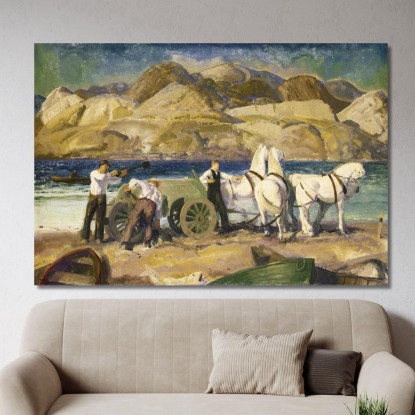 Il Carrello Della Sabbia George Wesley Bellows gwb71 quadro stampato su tela