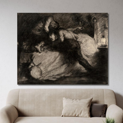 La Lotta George Wesley Bellows gwb73 quadro stampato su tela