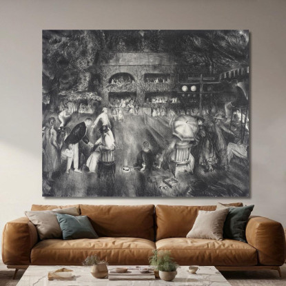 Il Torneo George Wesley Bellows gwb74 quadro stampato su tela