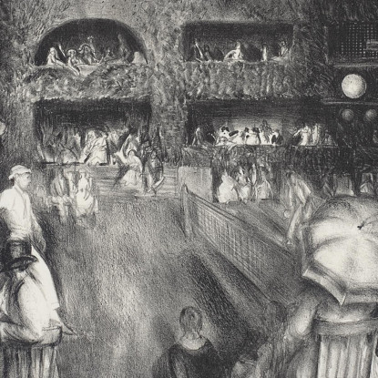 Il Torneo George Wesley Bellows gwb74 quadro stampato su tela